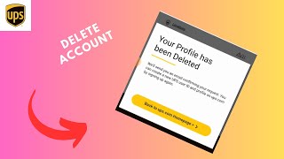 how to delete ups account