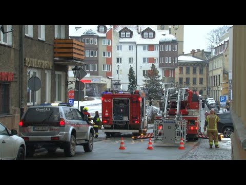 Kłodzko, ulica Czeska. Pożar mieszkania
