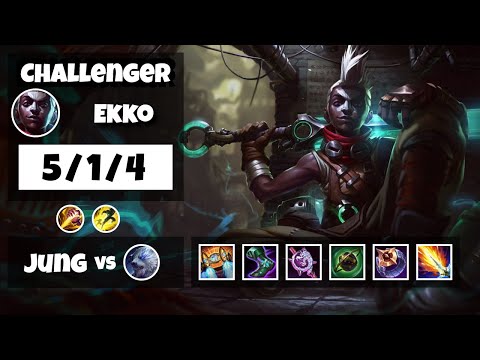 Ekko vs Volibear NA Challenger JUNGLE (5/1/4) - v11.8