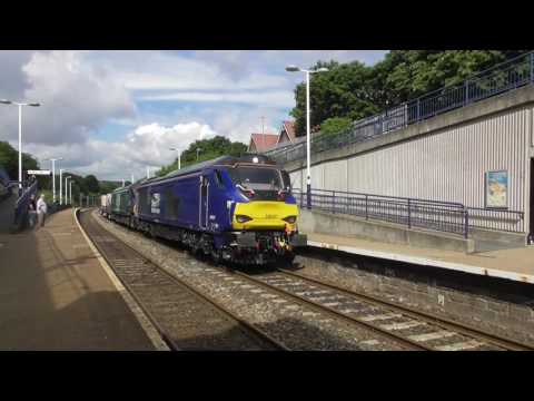 DRS Class 68s Nos  68027 & 68021 on 6E44 - Nuclear Flask Train - Heworth   30th May 2017