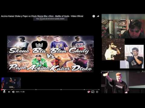 Pero que batallon Aczino Kaiser Dtoke y Papo VS Chuty Skone Bta y Blon - Battle Of Gods 2/2