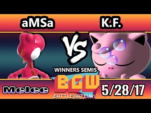 BGW16 SSBM - VGBC | aMSa (Yoshi)  Vs. K.F(Jigglypuff) Smash Melee Winners Semis