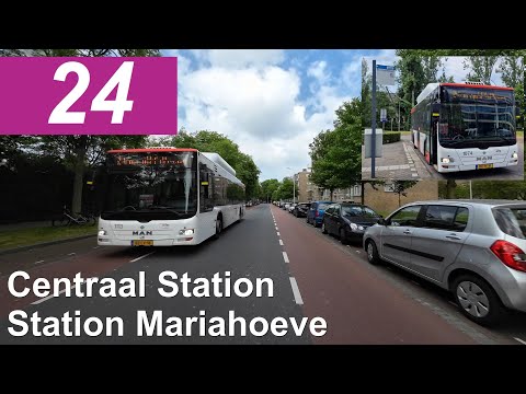 HTM lijn 24: Den Haag CS - Station Mariahoeve v.v. | spitsversterking | HTM 1074 | 2023
