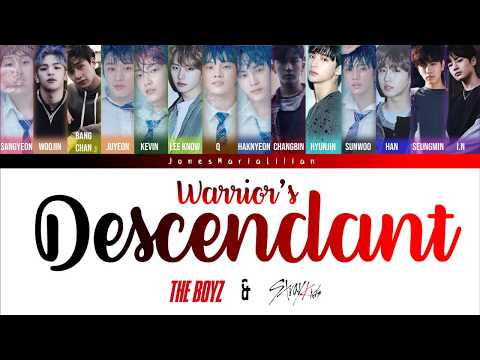 THE BOYZ (더보이즈) X Stray Kids(스트레이 키즈) - Warrior's Descendant (Color Coded Lyrics Han/Rom/Eng/가사)
