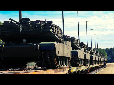 HOW THE US MILITARY TRANSPORTS M1 ABRAMS TANKS