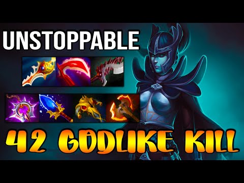 THE MOST INSANE CARRY - INTENSE PHANTOM ASSASSIN - CRAZY 42 BEYOND GODLIKE - DOTA  2 GAMEPLAY