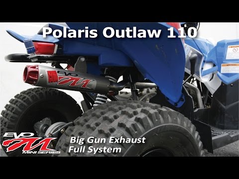 Polaris Outlaw 110 Big Gun Exhaust EVO M Series Full System Sound Clip