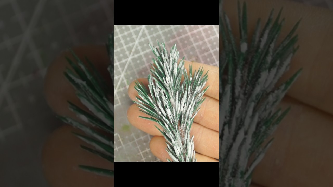 Christmas tree branch from polymer clay | Christmas ideas | DIY Tutorial  #handmade #diy #polmerclay