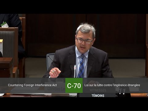 Foreign interference is an existential threat to Canada: Christian Leuprecht / MLI in Parliament