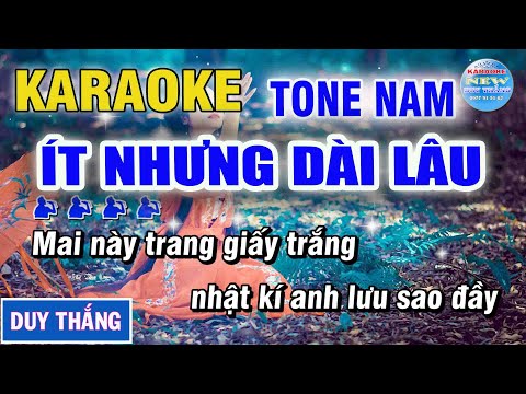 Karaoke Ít Nhưng Dài Lâu  Tone Nam - Karaoke Duy Thắng