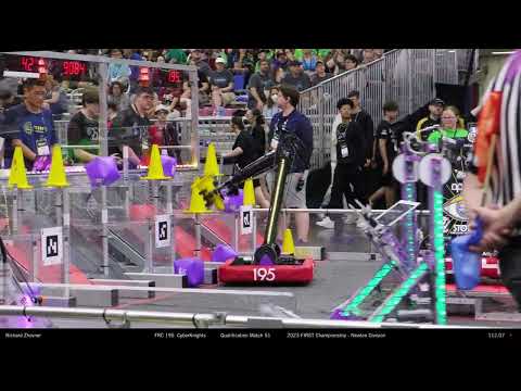 2023 NEWTON Q51 / FRC 195 CYBERKNIGHTS / CLEAN ROBOT VIDEO