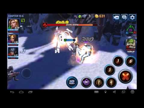 Sharon Carter with Gear lvl 17 Attack Speed Future Fight Mission 10-6