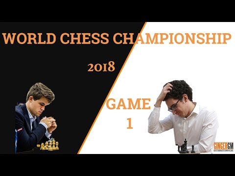 2018 World Chess Championship - Game 1: Fabiano Caruana vs Magnus Carlsen