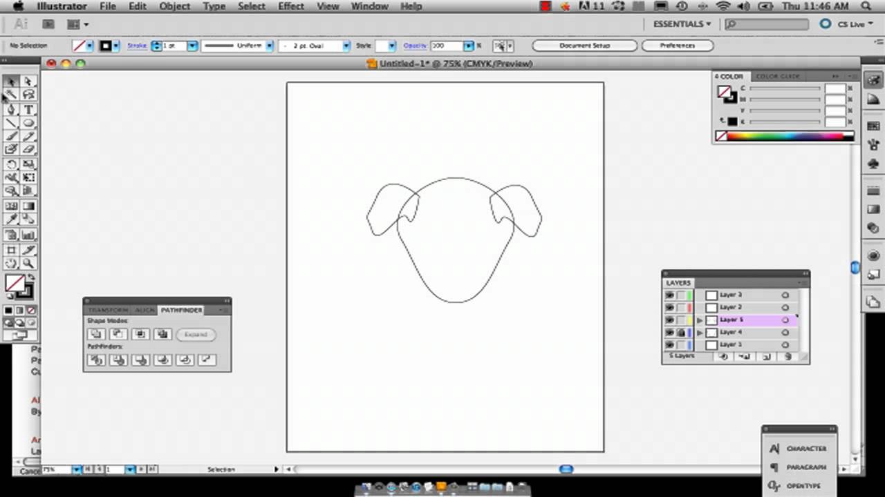 How to Draw a Puppy in Illustrator : Using Adobe Illustrator