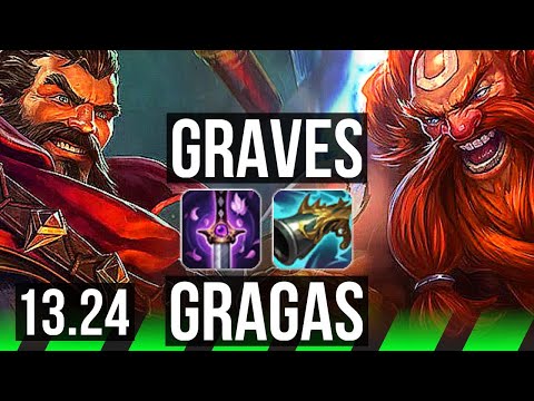 GRAVES vs GRAGAS (JNG) | 71% winrate, 11/2/8, Godlike | KR Master | 13.24