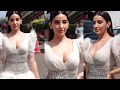 Uff Nora Fatehi Looking Bold And Flounts Her Whole Cleavage Spotted At Dance Deewane Junior Set