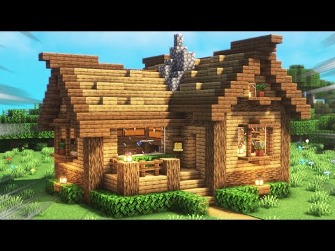 Minecraft - Simple Wooden Survival House Tutorial