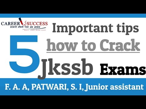 5 Most Important Tips To Crack #Jkssb Exams in First Attempt | Don't Miss @Career Success