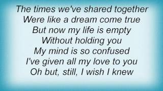 Shelby Lynne - Wish I Knew Lyrics