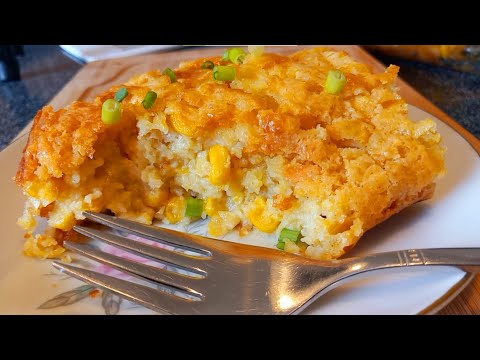 Air Fryer Cornbread Casserole Recipe | Creamy Corn Casserole