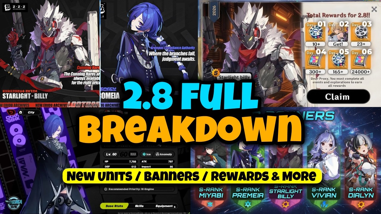 NEW UPDATE! ABSOLUTELY EVERYTHING IN 2.8 – New Characters, Banners & Rewards - Zenless Zone Zero