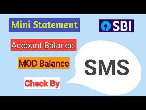 How To Check SBI Account Balance, Mini statement & MOD Balance By SMS | Check SBI Account Details |