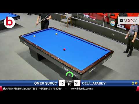 ÖMER SÜRÜÇ & CELİL ATABEY Bilardo Maçı - 2022 ERKEKLER 1.ETAP-12.TUR