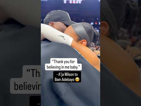A’ja Wilson and Bam Adebayo had a heartfelt moment with each other after winning the championship 🥺