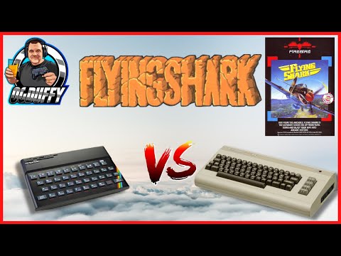 FLYING SHARK Comparison Sinclair ZX Spectrum VS Commodore 64