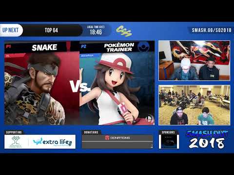 [Smash Out 2018] Winners Round 3: DL (Snake) vs. SoronaJo (Pokemon Trainer)