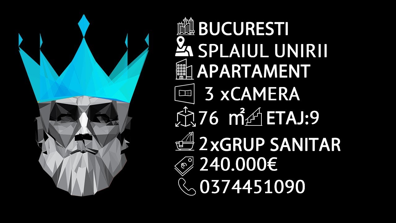 Tur video  Apartament 3 Camere Splaiul Unirii Bucuresti