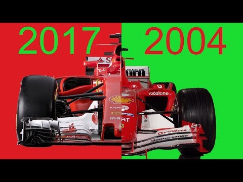 F1 2017 Cars vs F1 2004 Ferrari