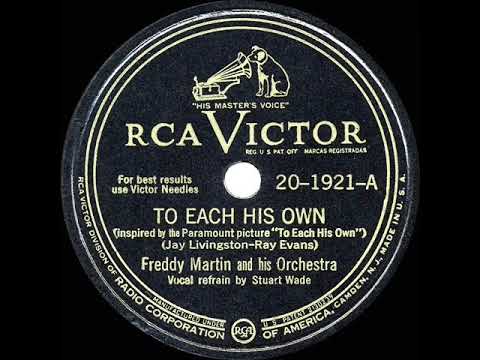1946 HITS ARCHIVE: To Each His Own - Freddy Martin (Stuart Wade, vocal) (a #1 record)
