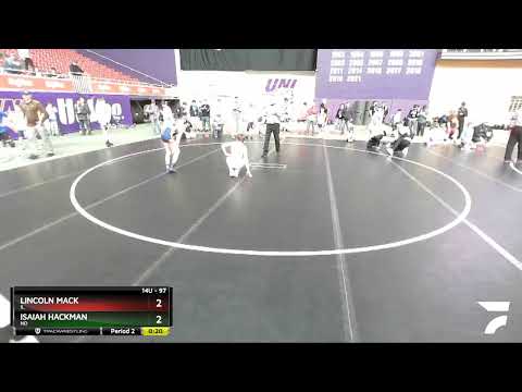 97 Lbs Champ. Round 2 - Isaiah Hackman, ND Vs Lincoln Mack, IL F01f