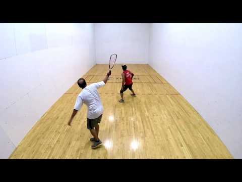 YMCA Thousand Oaks. Racquetball league Open Division finals. Mendoza vs Sanchez
