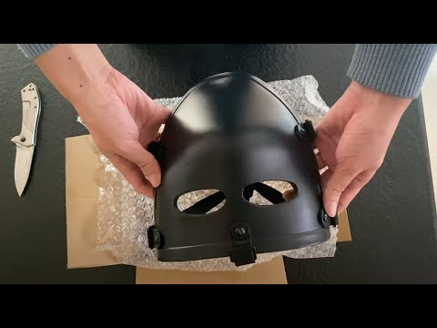Kevlar NIJ IIIA taktička polumaska ​​otporna na metke, video raspakiranja i detalji，Kineska tvornica