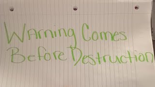 ⚠️ WARNING COMES BEFORE DESTRUCTION ⚠️