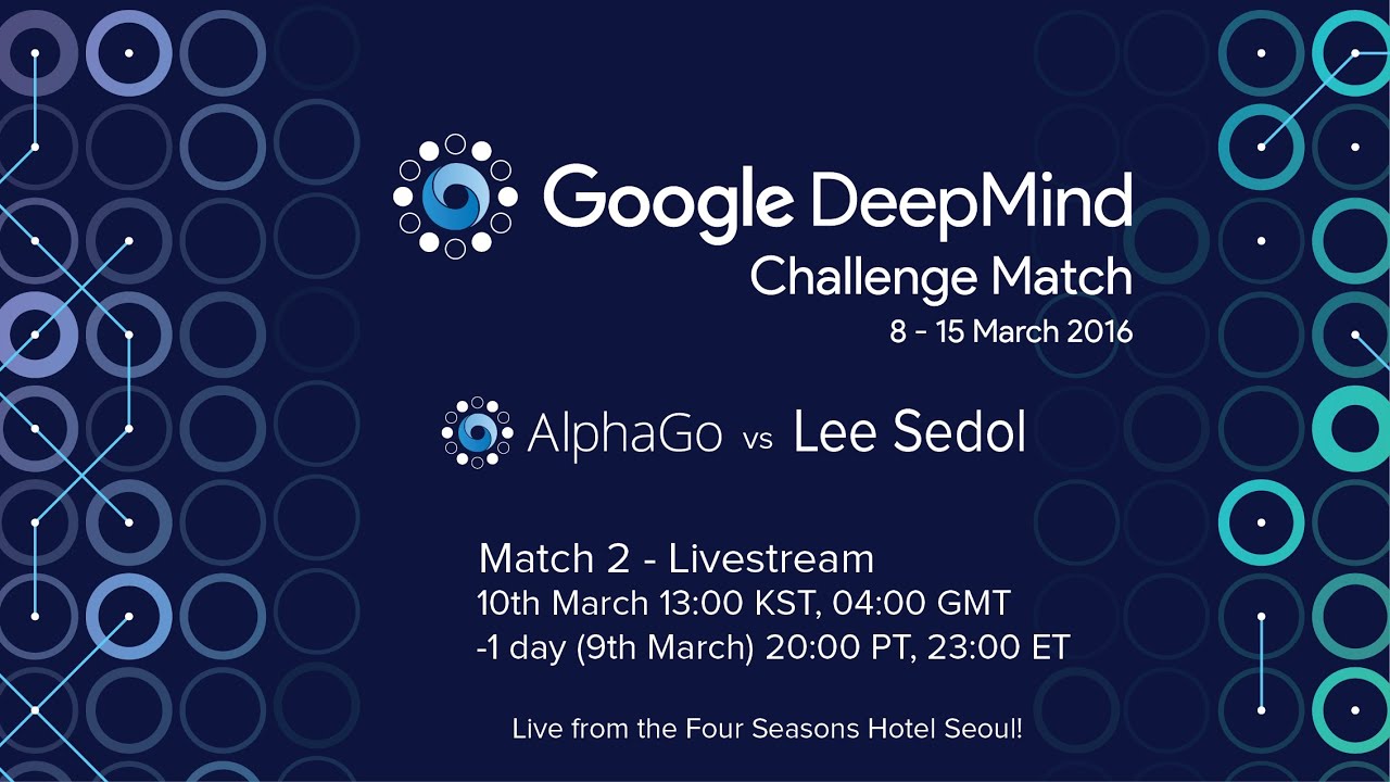Match 2 - Google DeepMind Challenge Match: Lee Sedol vs AlphaGo - YouTube