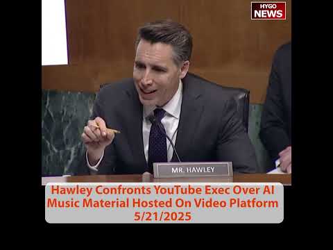 Hawley Destroys YouTube Exec on AI Deepfakes: 'Teenage Girl's Face in AI Porn -- What's Her Recourse?' Exec: 'Request for Removal'; Hawley: 'YouTube Making Billions Off This. Artists, Creators, Teenagers Whose Lives Are Upended -- They're Losing'