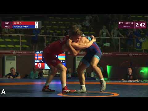 BRONZE GR - 77 kg: P. KURE (NOR) v. V. POGHOSYAN (ARM)