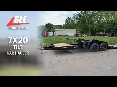 Review 7x20 Tilt Car Hauler Trailer (2) 3500lb Axles with Brakes | #sleequipment #trailer