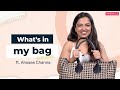 What S In My Bag With Ahsaas Channa Fashion Bag Essentials Ahsaas Channa Pinkvilla