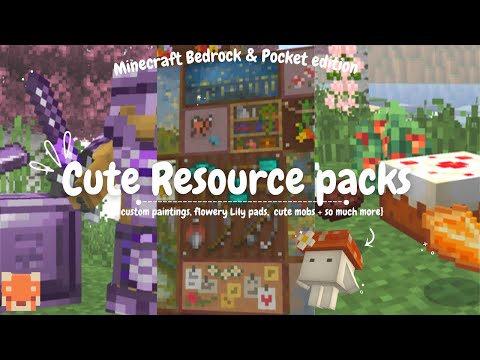 JRaeUnknown - 12 cute resource packs for minecraft pe/be 1.20+ (fairy creatures, retextured beds + more)