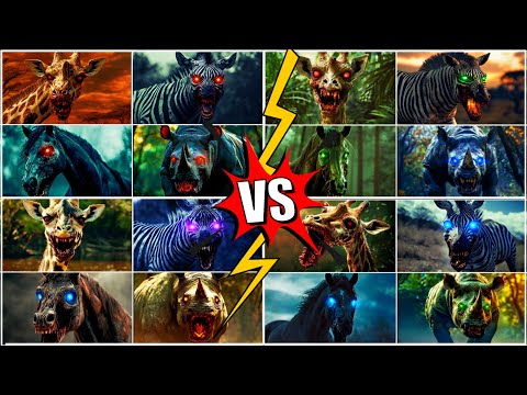 Funny Zombie Animals Dance Battle in Tiles Hop – Epic EDM Rush Show!