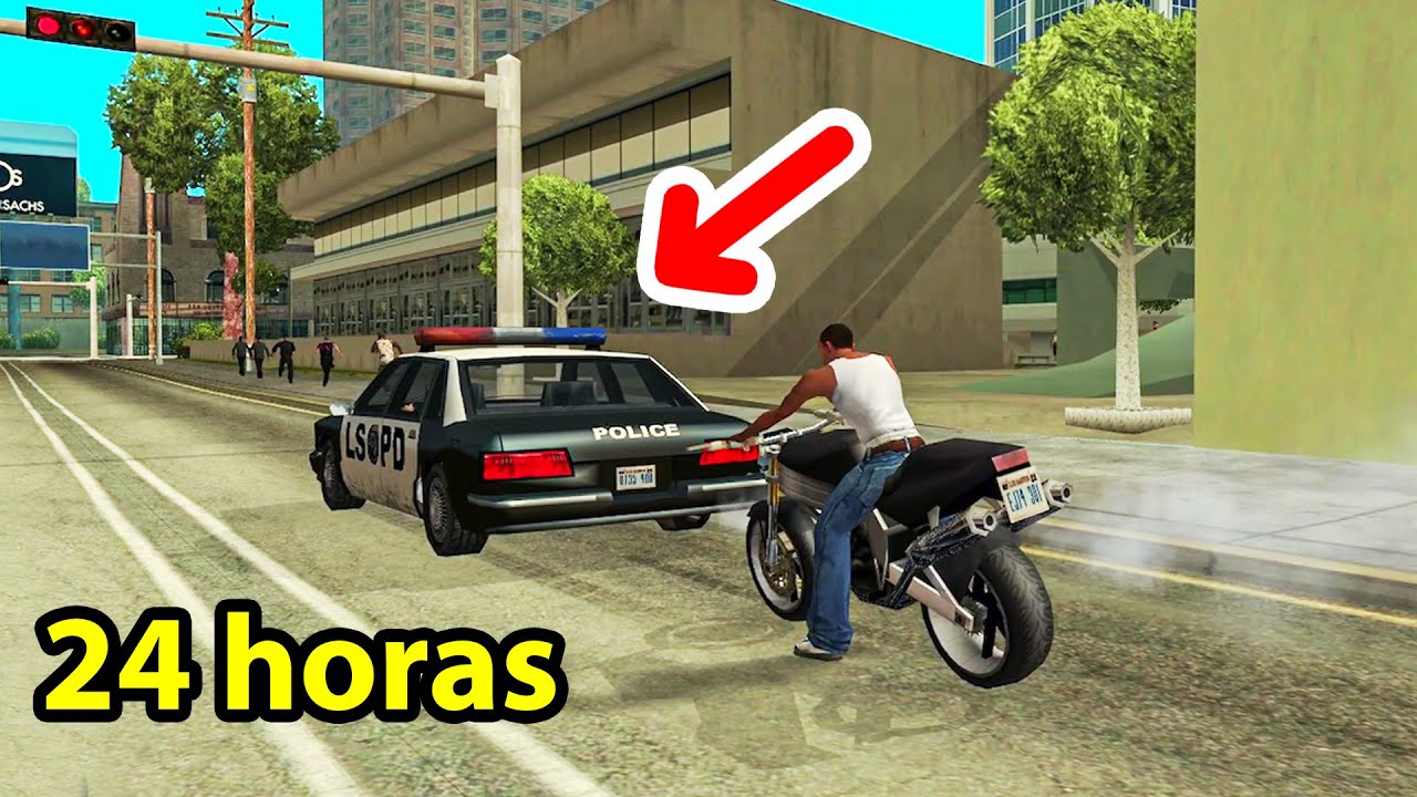 Fiquei 24 HORAS seguindo a polícia no GTA San Andreas, O QUE ACONTECEU?