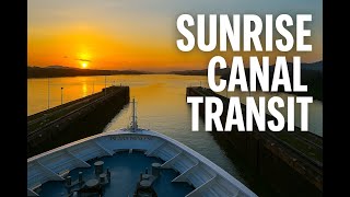 Island Princess at Dawn — Entering the Historic Panama Canal Locks