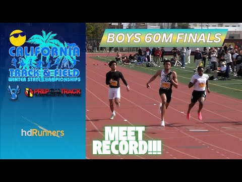 2025 TF - California Winter Championships - Boys 60M Dash Finals NEW MEET RECORD!!