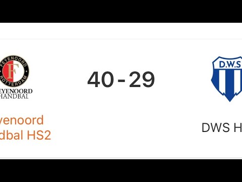 Feyenoord Handbal HS2 - DWS HS2