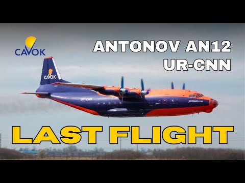 (4K) CAVOK AIR ANTONOV AN-12 UR-CNN LAST FLIGHT (+ATC)