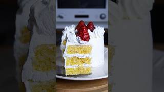 材料4つ！レンジで3分！いちごショートケーキ作り方！#簡単レシピ